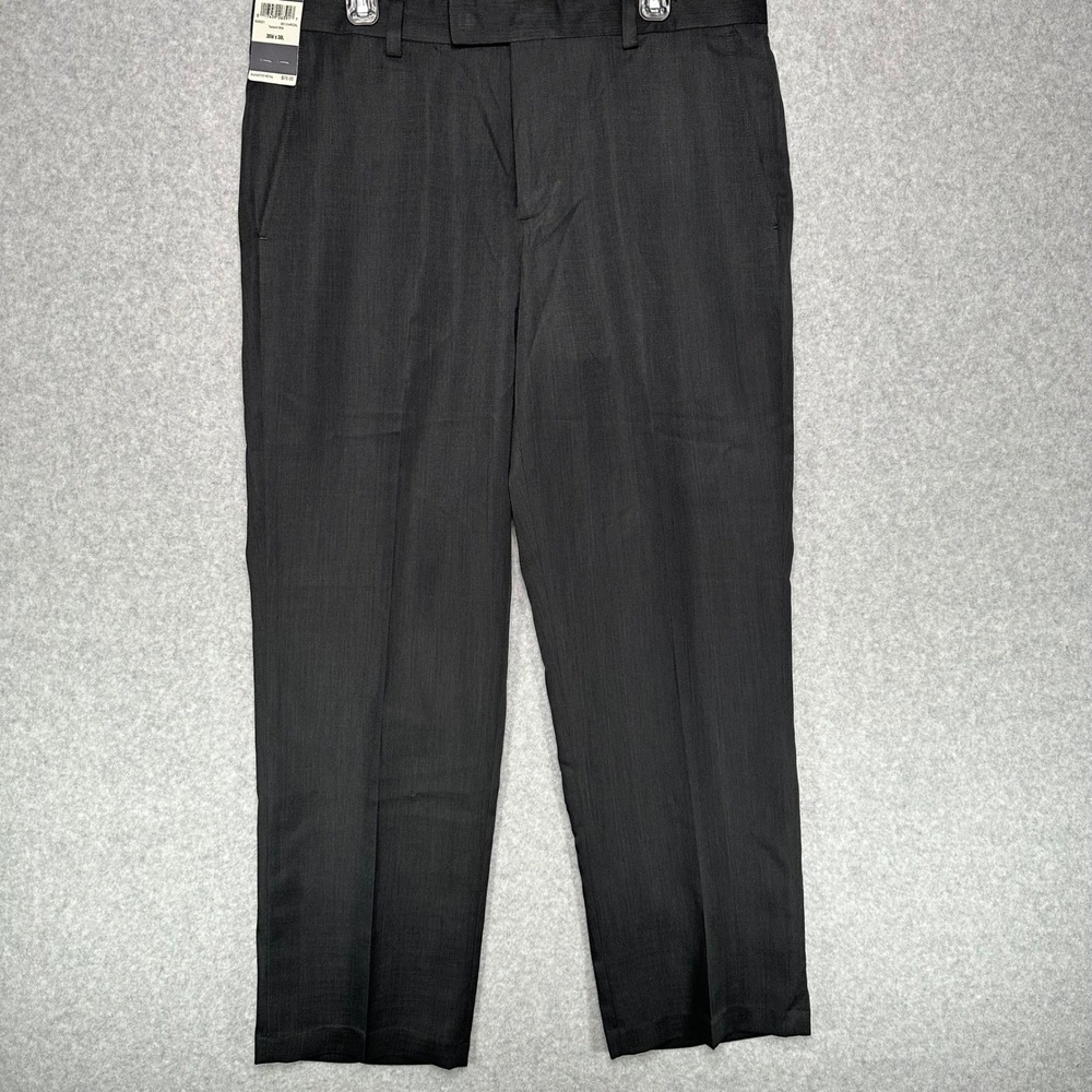 Kenneth Cole Reaction Mens Charcoal Textured Stria Dress Pants 36x30 KD50221 NEW